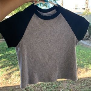Brandy bella gray and black top
